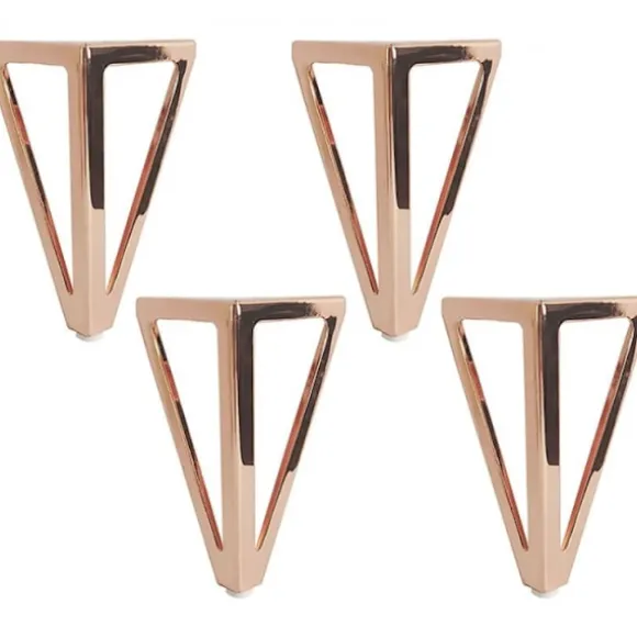 4x 15cm Triangular Metal Bordben Møbelben Moderne Stil f