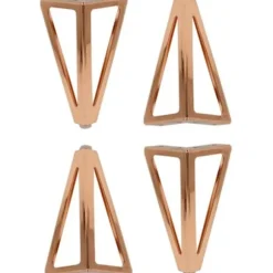 4x 15cm Triangular Metal Bordben Møbelben Moderne Stil f