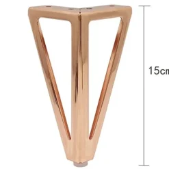 4x 15cm Triangular Metal Bordben Møbelben Moderne Stil f