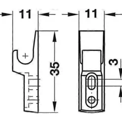 x2 Mini Touch Catch Lås Skab Campingvogn Autocamper Skabsdøre