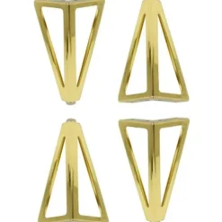 4x Trekantede Metalbordben 15cm Moderne Stil Møbelben f