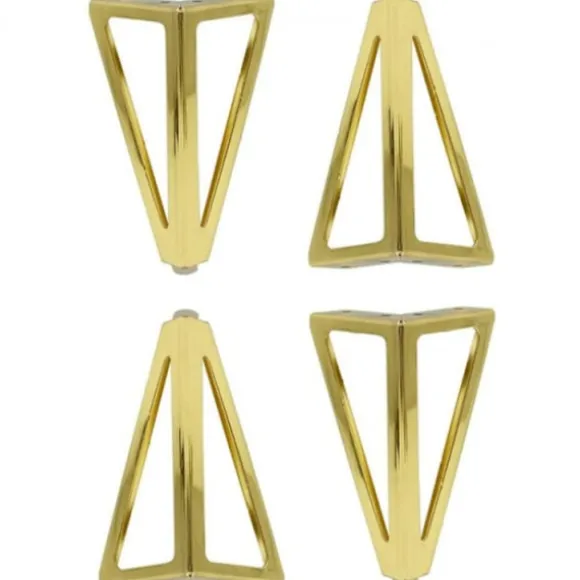 4x Trekantede Metalbordben 15cm Moderne Stil Møbelben f