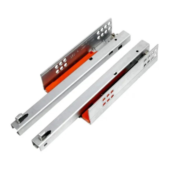 2x Undermonterede Skuffeskinner med Soft Close, Kraftigt Metal til Badeværelsesskabe Length 25cm