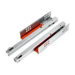 2x Undermonterede Skuffeskinner med Soft Close, Kraftigt Metal til Badeværelsesskabe Length 25cm