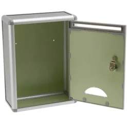 2X Vintage Aluminiumslegering Låsbar Sikker Postkasse Brevkasse Postkasse til Hjemmehave Orn