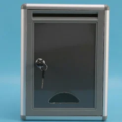 2X Vintage Aluminiumslegering Låsbar Sikker Postkasse Brevkasse Postkasse til Hjemmehave Orn