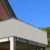 75X600cm Balkon Privatlivsafskærmning Balkonafskærmning HDPE Privatlivsafskærmning Balkonafskærmning med Øjer og Snore, Grå