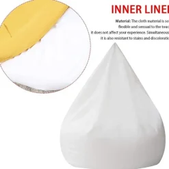 70x80cm Sækkestolsforing Indre Foring Med Lynlås Let At Rengøre Til Stue Soveværelse Legeværelse Ingen Betræk (FMY)