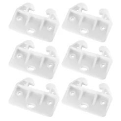 【xj】 Udskiftningsdele til kommodeskuffer Nem installation Enkle hvide plastikskuffeskinner 6 stk