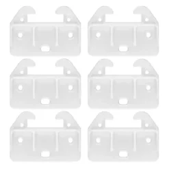 【xj】 Udskiftningsdele til kommodeskuffer Nem installation Enkle hvide plastikskuffeskinner 6 stk