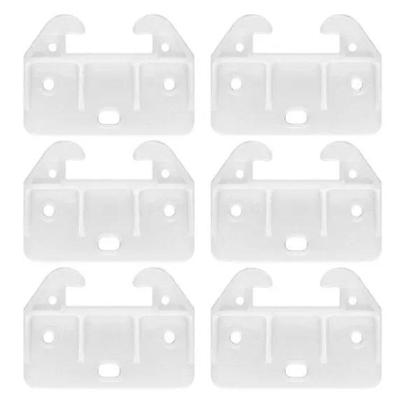 【xj】 Udskiftningsdele til kommodeskuffer Nem installation Enkle hvide plastikskuffeskinner 6 stk