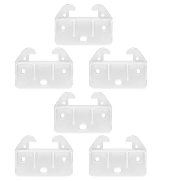 【xj】 Udskiftningsdele til kommodeskuffer Nem installation Enkle hvide plastikskuffeskinner 6 stk