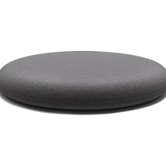 XJ-Tyk rund siddepude, aftagelig havepude, siddepude til indendørs og udendørs brug med memory foam, vaskbar, 35 cm antracit, B_yux
